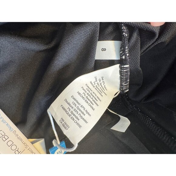 Bleu Rod Beattie Black White Size 8 Swim Tankini Top Straps Padded NWT $91 - Picture 3 of 9